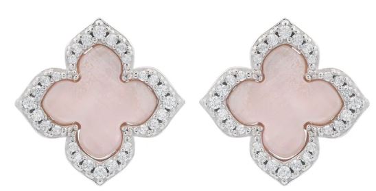 Georgini Sydney Soiree Fairwater Mother Of Pearl Stud Earrings Silver