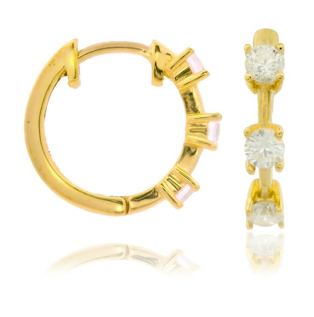 Georgini Chic Noel Trilogy Hoop Earrings Gold