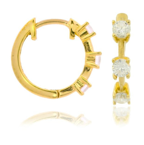 Georgini Chic Noel Trilogy Hoop Earrings Gold