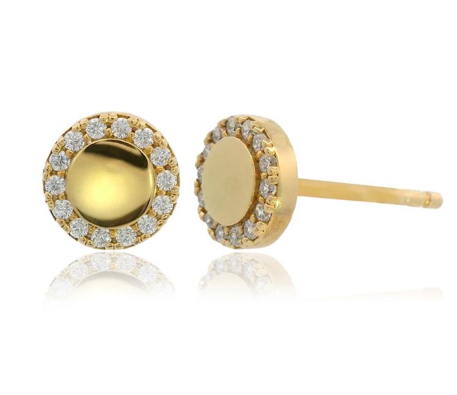 Georgini Chic Noel High Shine Stud Earrings Gold