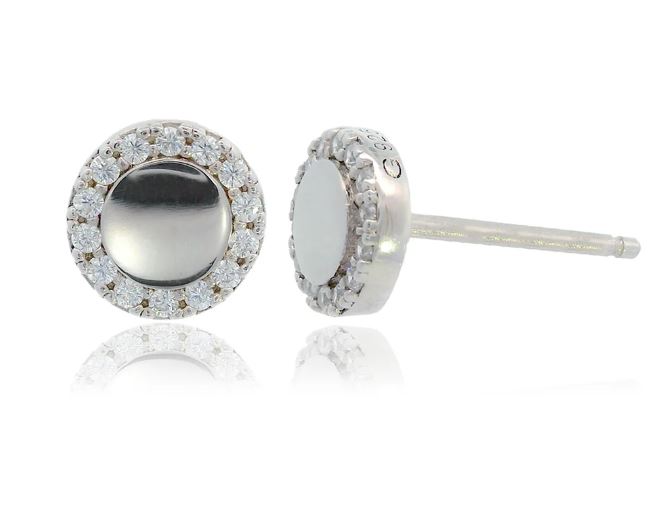Georgini Chic Noel High Shine Stud Earrings Silver