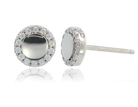 Georgini Chic Noel High Shine Stud Earrings Silver