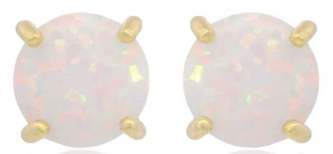 Georgini Opal Glow Created Opal Circle Earrings Gold