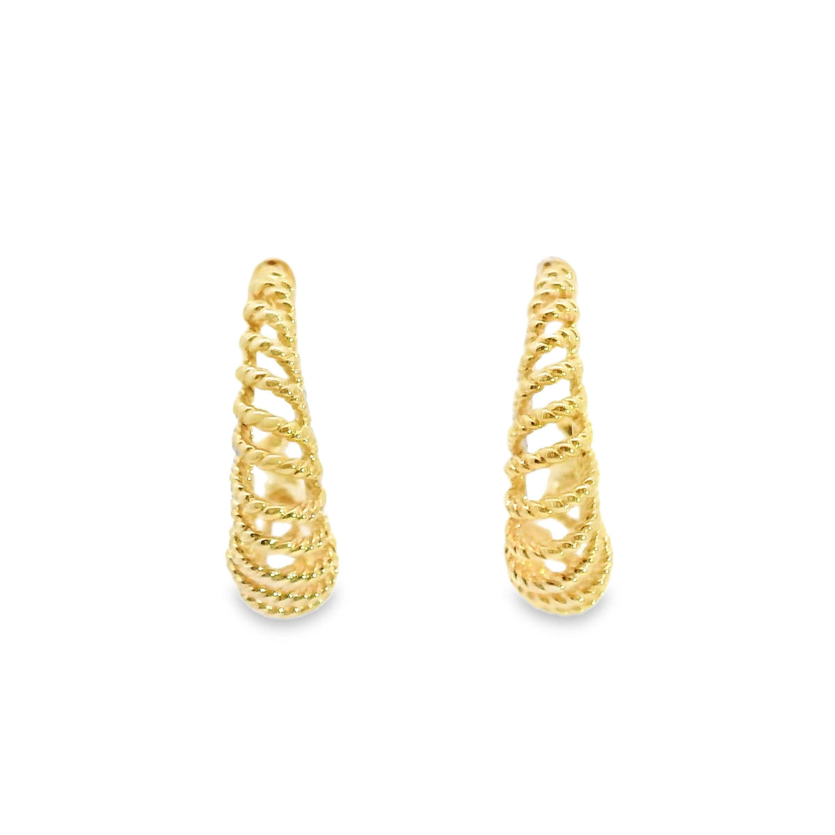 Aime-Toi 18ct Gold Plated Tapered Open Stud Earrings