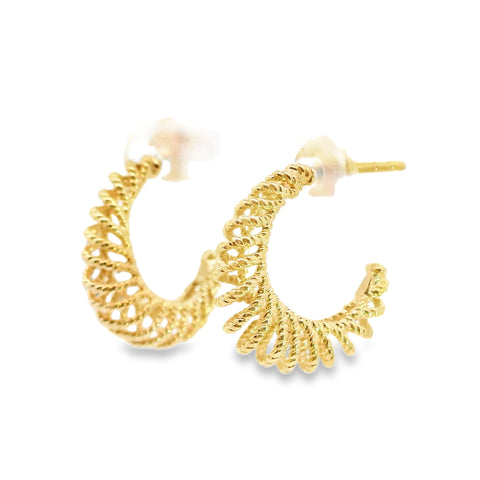 Aime-Toi 18ct Gold Plated Tapered Open Stud Earrings