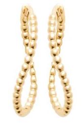 Aime-Toi 18ct Gold Plated Bead Twist Hoop Earrings