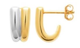 Aime-Toi 18ct Gold Plated Dual Stud Earrings