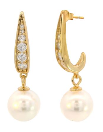 Georgini Adagio Serene Shine Pearl Earrings Gold