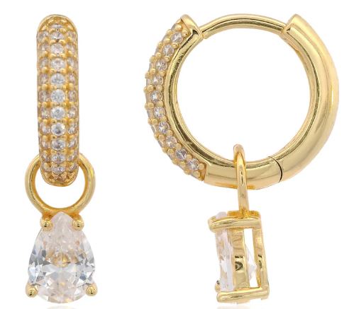 Georgini Wisteria Duo Pear Earrings Gold
