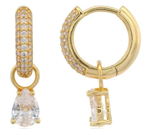 Georgini Wisteria Duo Pear Earrings Gold