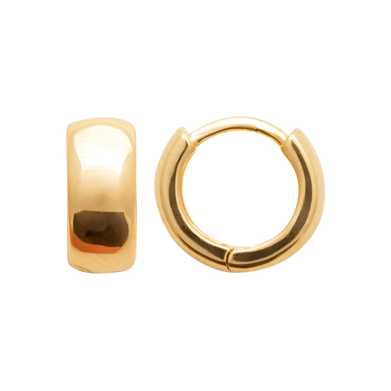 18ct Yellow Gold Plated 10mm Hoop Earrings