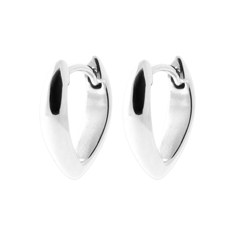 Sterling Silver Pointed Hoop Earrings