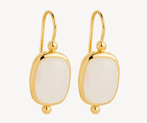 Najo Fleur Rainbow Moonstone Earrings Gold