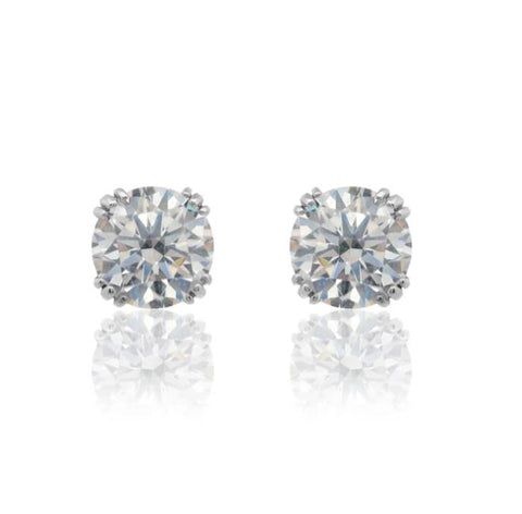 Georgini Elegant Essentials 6.5mm Round Hidden Halo Silver Stud