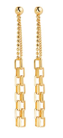 Najo Stardust Double Chain and Link Earrings