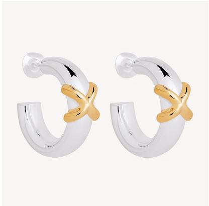 Najo Tendresse Two-Tone Hoops