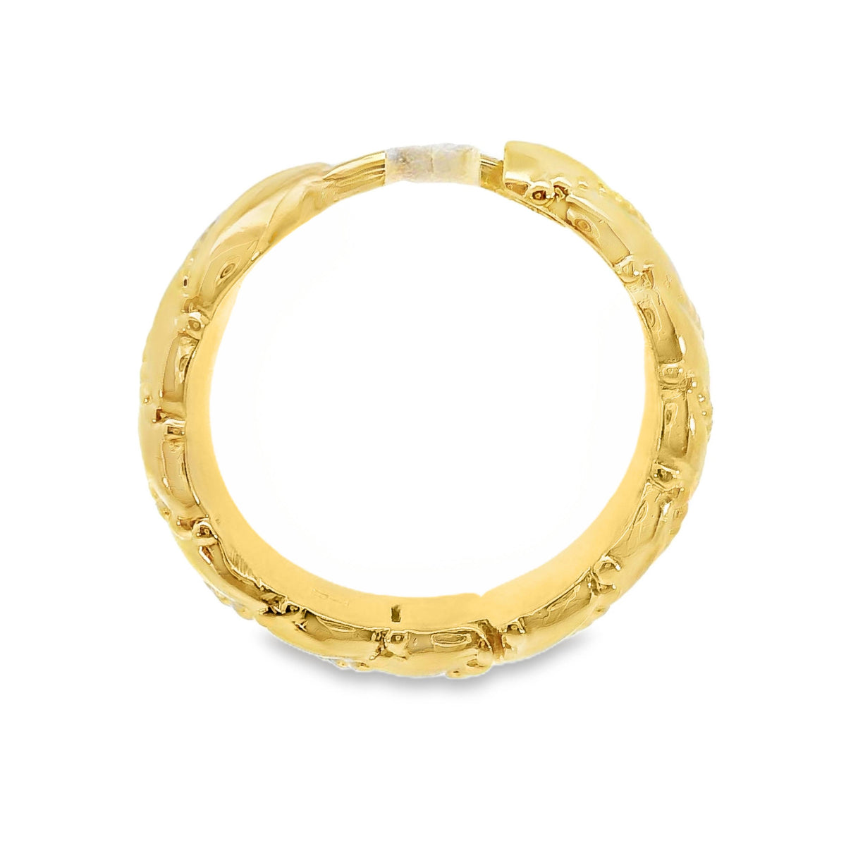 AIME-TOI Gold Plated Patterned Hoop Earrings