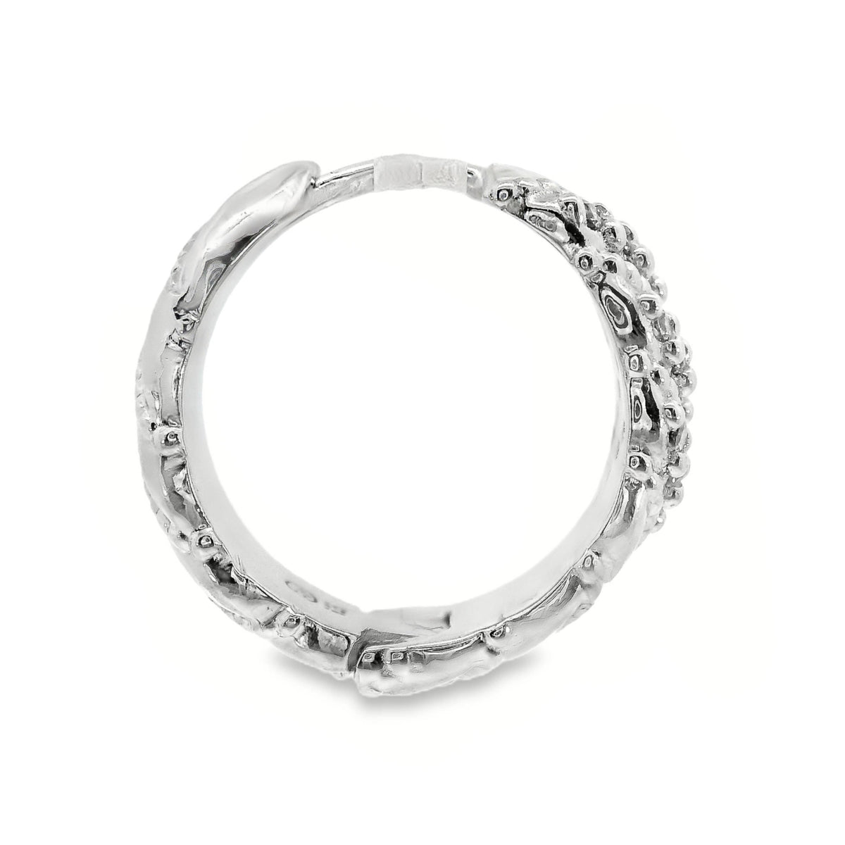 AIME-TOI Sterling Silver Stone Set Hoops