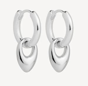 Najo Petal Huggie Earring Silver