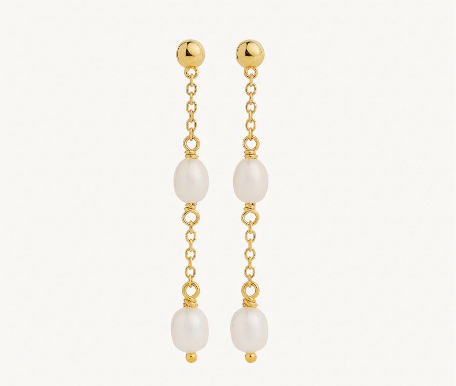 Najo Tidal Whisper Double Pearl Earring