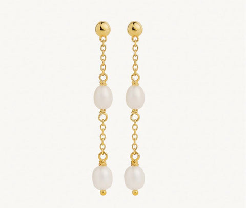 Najo Tidal Whisper Double Pearl Earring