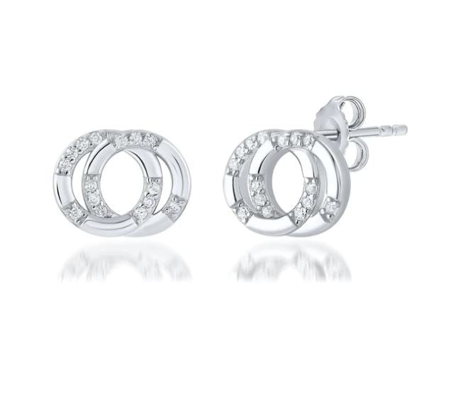 Georgini Alchemy Couture Link Earrings Silver