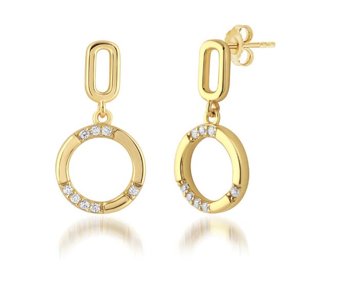 Georgini Alchemy Axis Earrings Gold