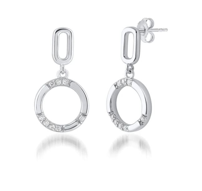 Georgini Alchemy Axis Earrings Silver