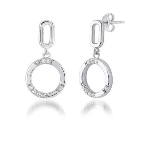 Georgini Alchemy Axis Earrings Silver