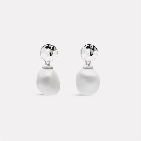 Najo Ocean Drift Pearl Earrings Silver