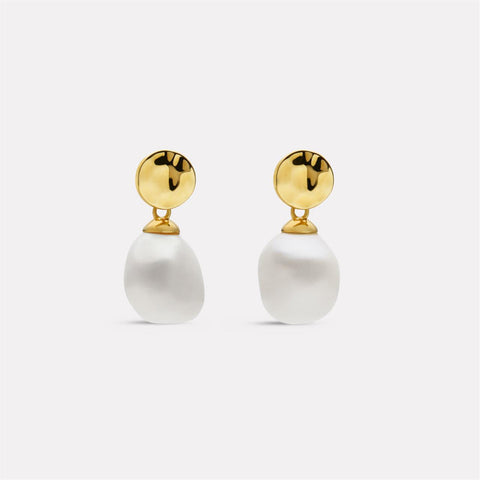 Najo Ocean Drift Pearl Earrings Gold