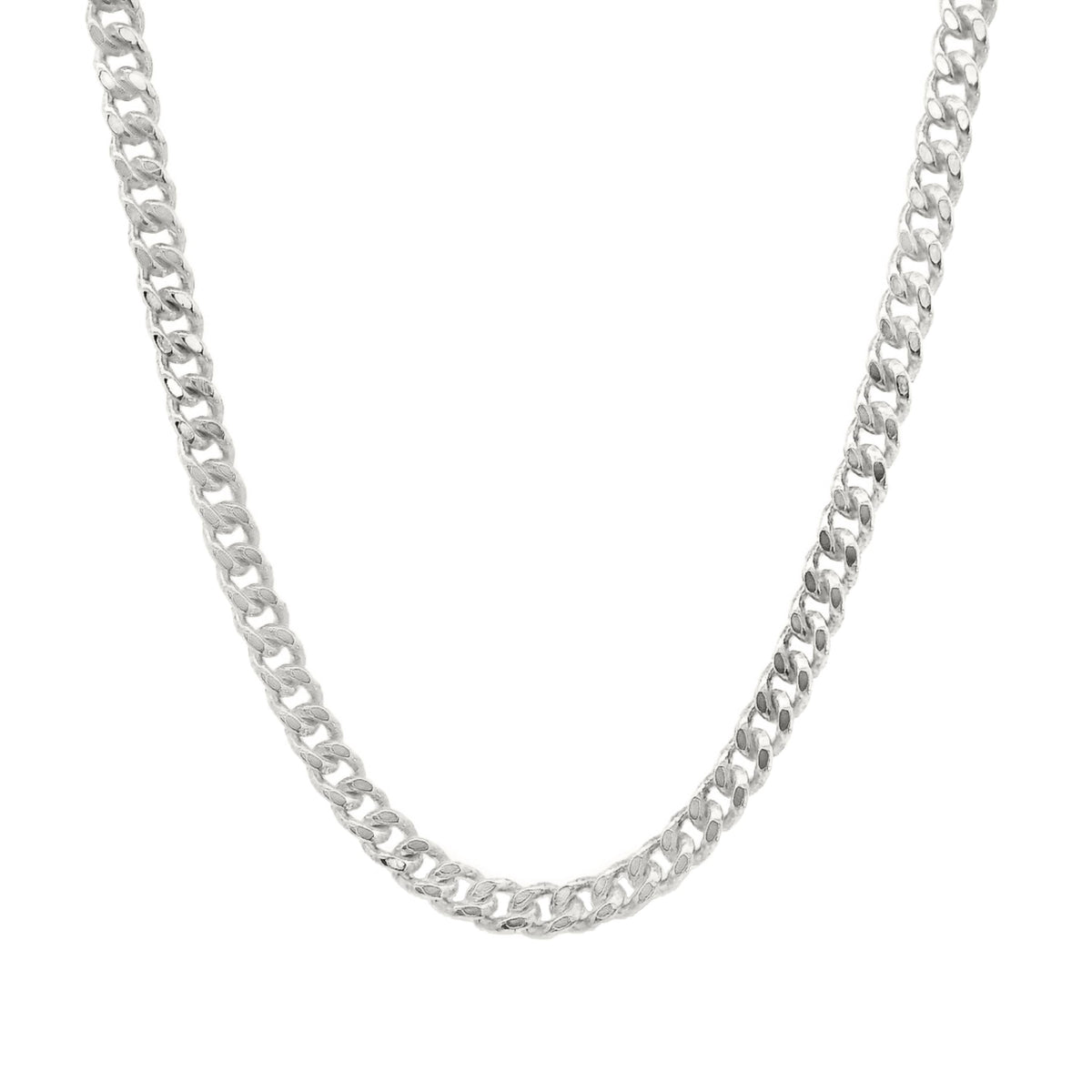 Sterling Silver Diamond Cut Curb Link Chain 1.8mm 45cm