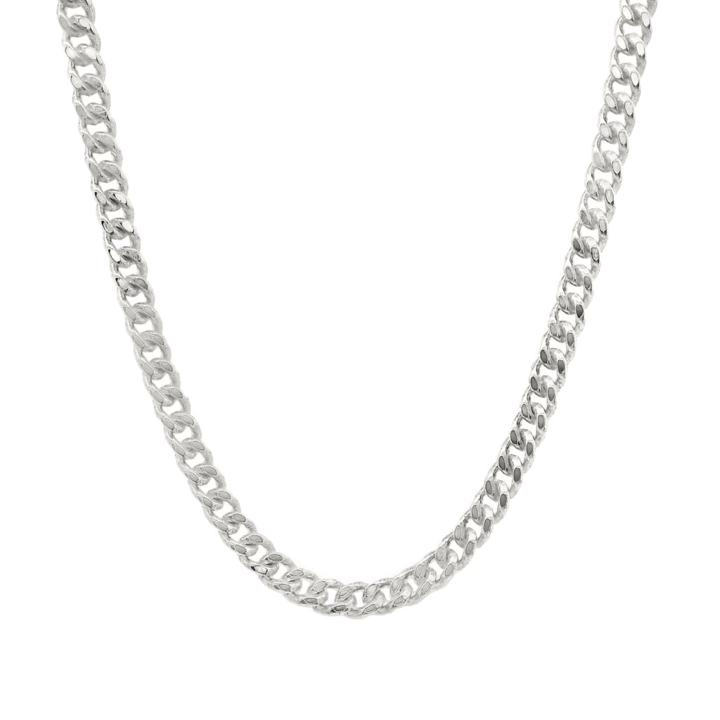 Sterling Silver Diamond Cut Curb Link Chain 1.8mm 55cm