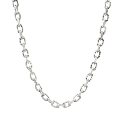 Sterling Silver Diamond Cut Cable Link Chain 1.7mm 45cm