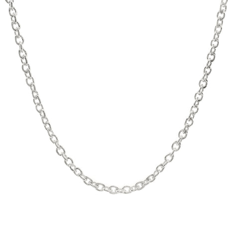 Sterling Silver Cable Link Chain 1.2mm 50cm