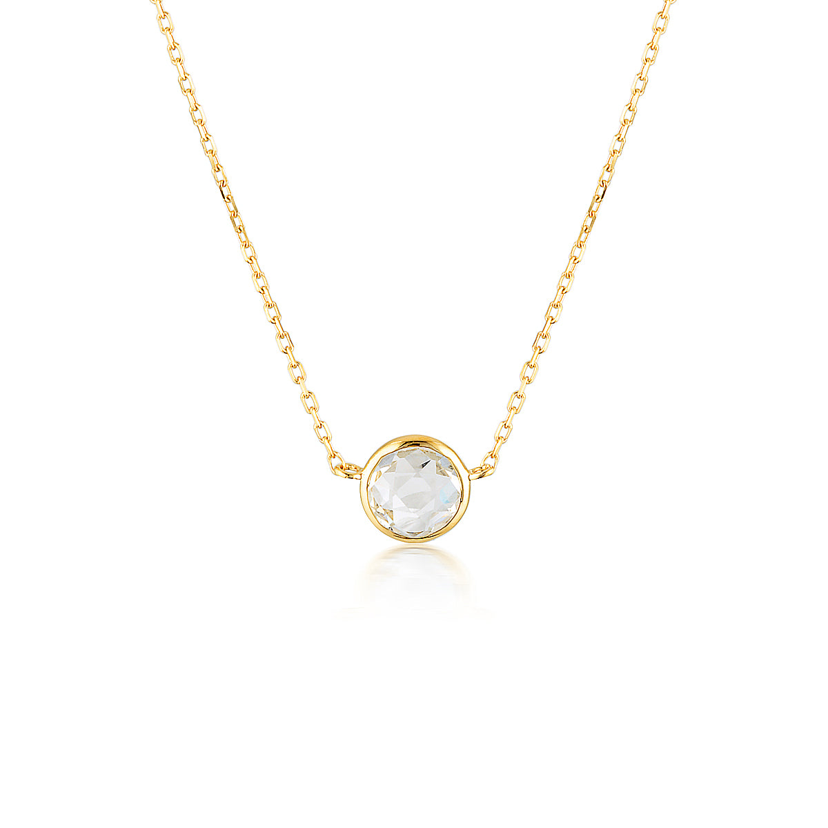 Georgini Lucent White Topaz Gold Necklace