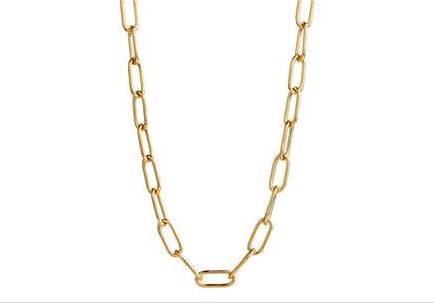 Najo Vista Large Link Necklace Gold Plated