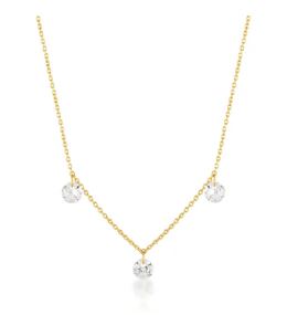 Georgini Mirage Ethereal White Cubic Zirconia Necklace Gold Plated
