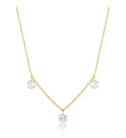 Georgini Mirage Ethereal White Cubic Zirconia Necklace Gold Plated