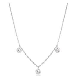 Georgini Mirage Ethereal White Cubic Zirconia Necklace Silver