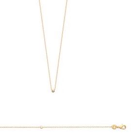 Aime-Toi 18ct Gold Plated Cubic Zirconia Bezel Set Necklace