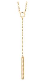 Aime-Toi 18ct Gold Plated Cubic Zirconia Drop Necklace
