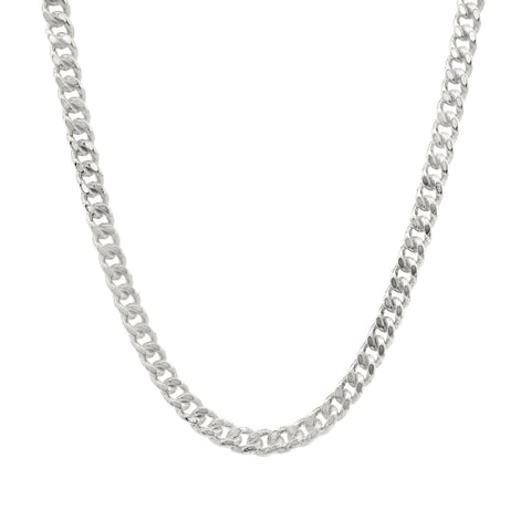 Sterling Silver Diamond Cut Curb Link Chain 1.8mm 60cm