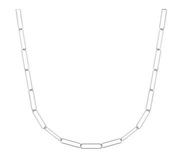 Aime-Toi Sterling Silver Fancy Link Necklace