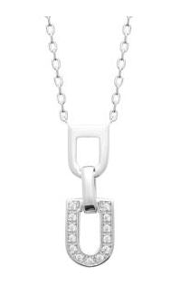 Aime-Toi Sterling Silver Chain Link Pendant With Necklace