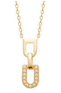 Aime-Toi 18ct Gold Plated Chain Link Pendant Necklace