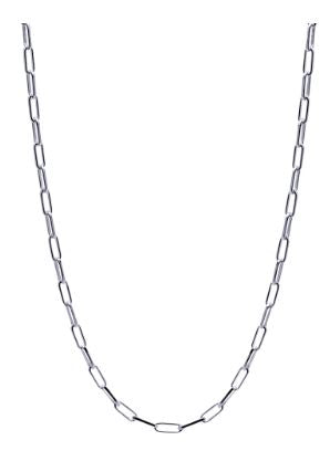 Sterling Silver Italian Paerclip Chain 2.1mm 50cm