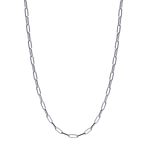 Sterling Silver Italian Paerclip Chain 2.1mm 45cm