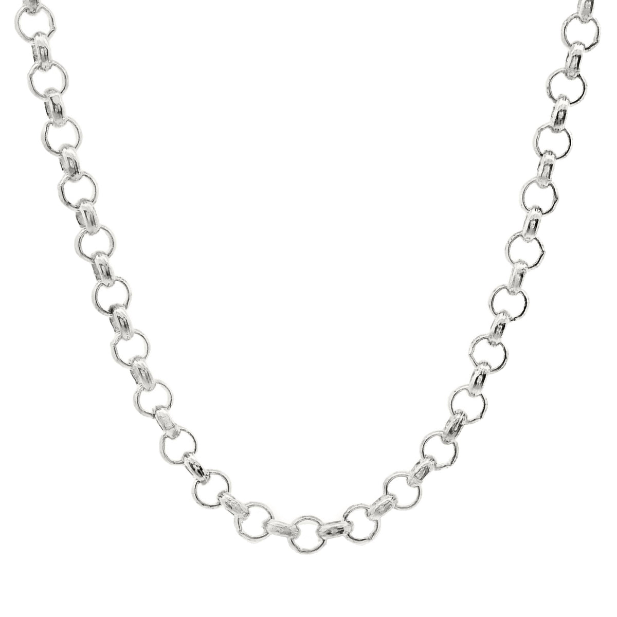 Sterling Silver Round Belcher Link Chain 1.9mm 70cm