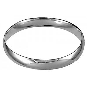 Sterling Silver 10mm Plain Solid Comfort Fit Bangle